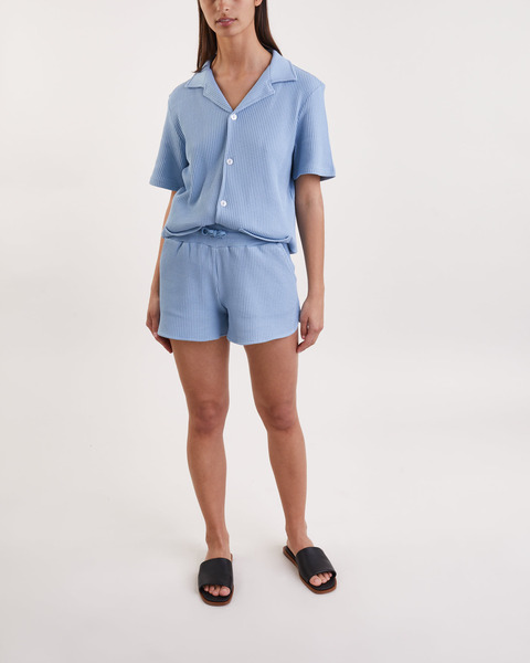 Shorts Waffle Low  Blå 2