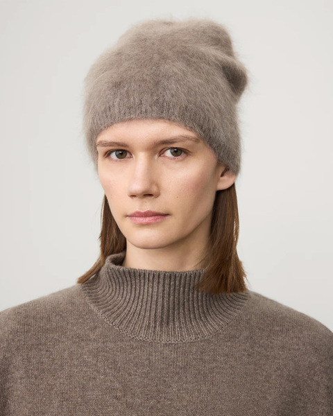 Mössa Brushed Beanie Cashmere  Brun 2