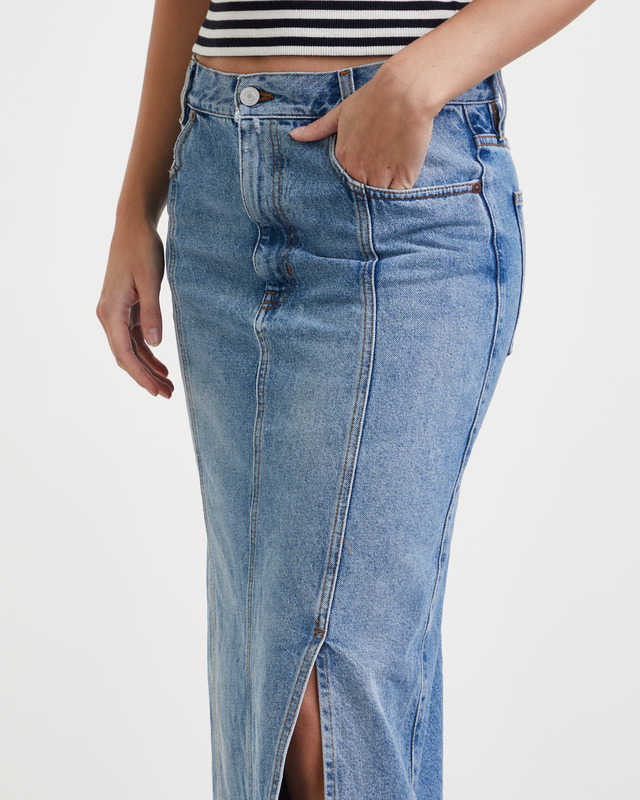 Dagmar Skirt Denim Ljusblå 40