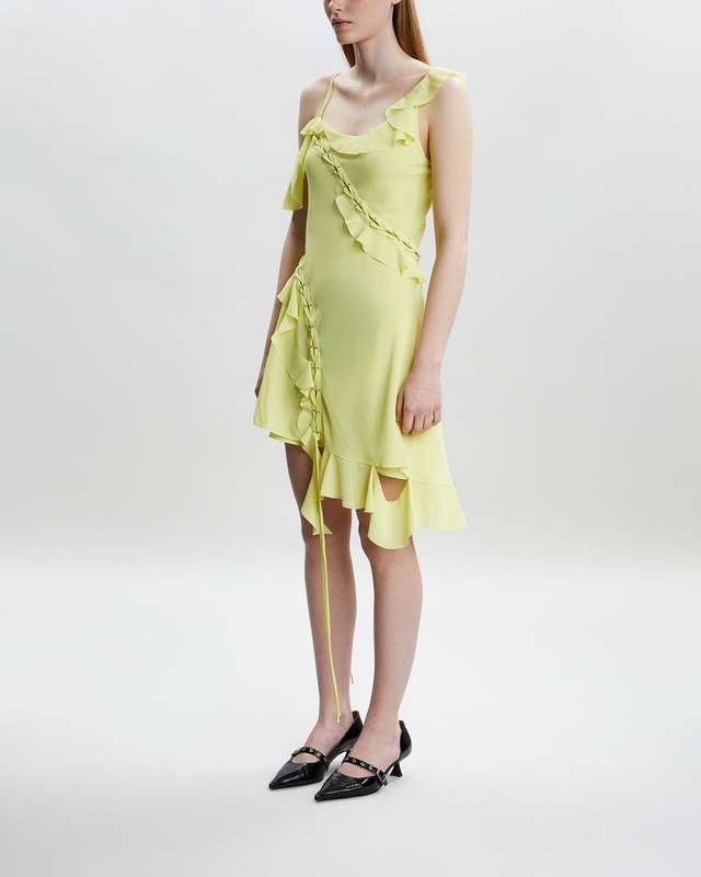 Acne Studios Dress Ruffle Mini Yellow 34