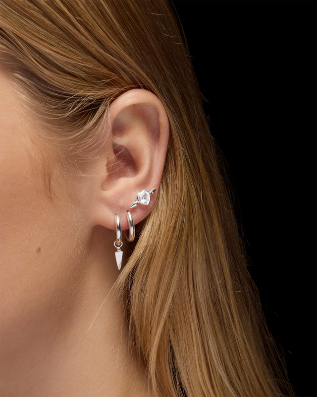 Maria Nilsdotter Örhänge Pierced Heart  Silver ONESIZE