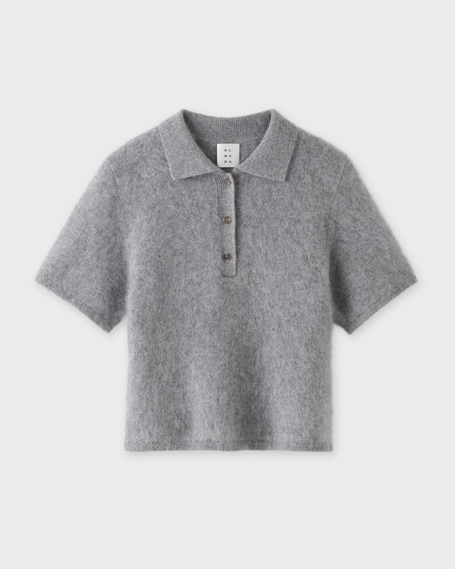 Almada Label  T-Shirt Maika Collar Cashmere Grå L