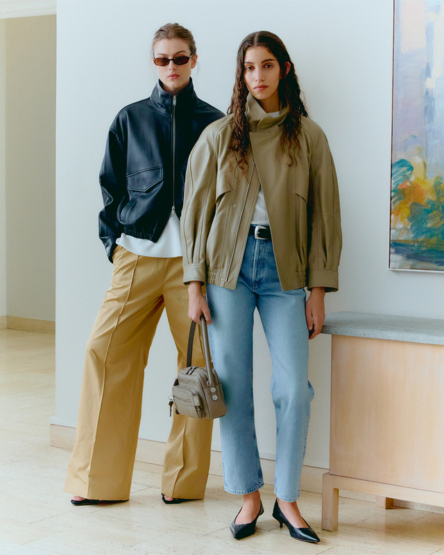 Wakakuu Icons Jacket Leather Funnel Neck Black L