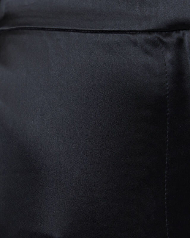 Malina Byxor Marine Satin Lace Hem Black 42