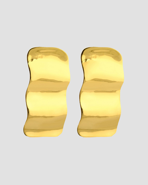 Örhängen Hammered Earrings Guld ONESIZE 1