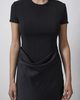 ROTATE  Dress Capsleeve Draped Maxi Black 34