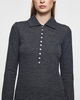 Vince Top Long Sleeve Polo Grey L