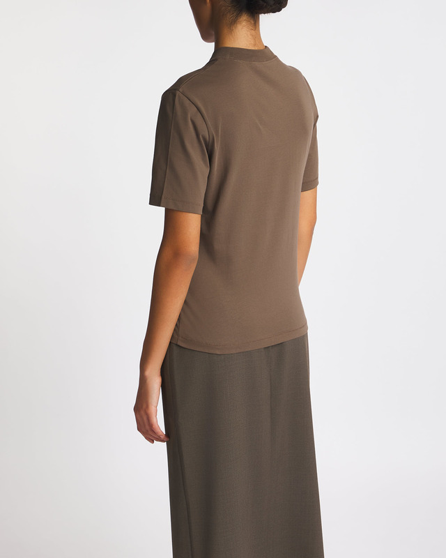 Filippa K T-Shirt Mock Neck Tee Beige S
