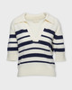 Wakakuu Icons Topp Lisabon Striped Wool Cashmere Blå/vit XS