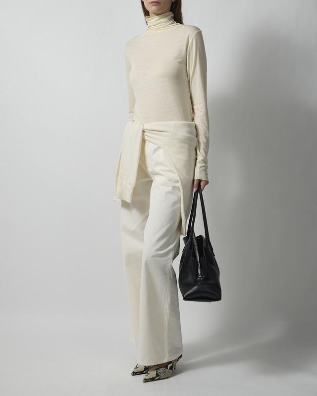 Dagmar Topp Wool Jersey Rollneck Cream M