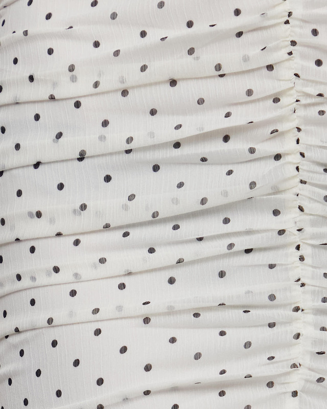 ROTATE Birger Christensen Dress Printed Long-Sleeve Egret 38