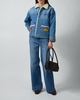 Found Jakke Horse Equine Denim Work Vintage Blue M