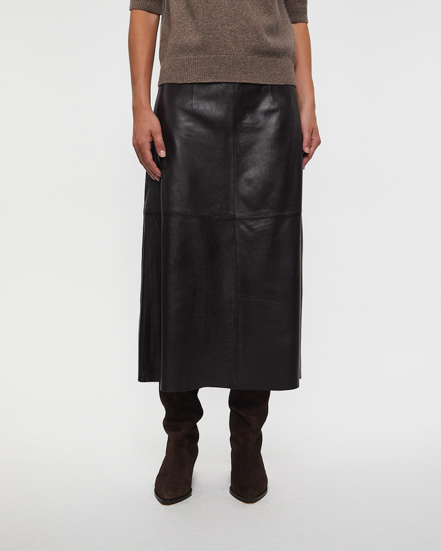 Wakakuu Icons Skirt Lamb Leather Brun 40