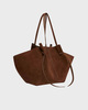 YUZEFI Large Mochi Suede Bag Chocolate ONESIZE