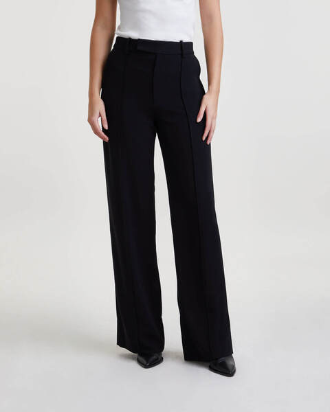 Byxor Weyes In Matte Viscose Crepe Svart 2