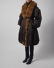 ROTATE Birger Christensen Coat Faux Fur Collar Espresso 38