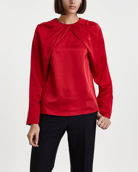 Blouse Evie Pleated Red 2