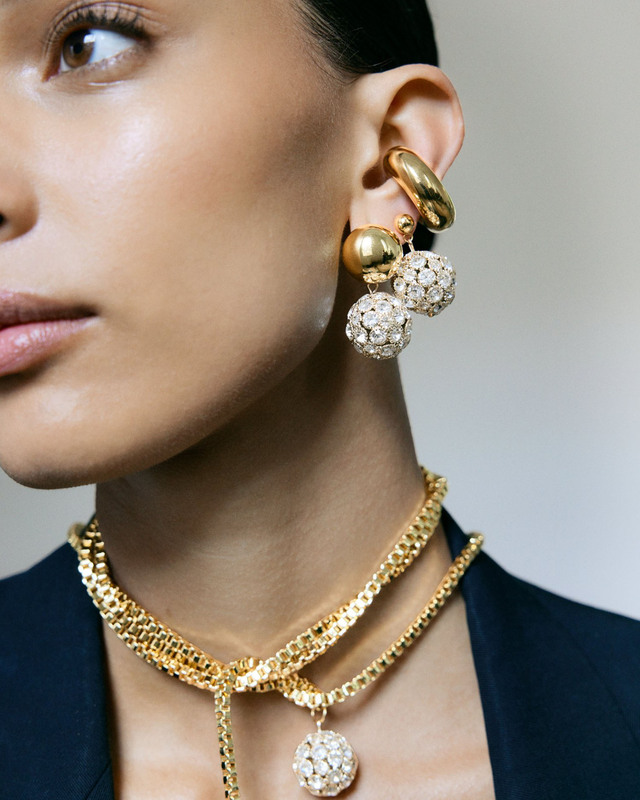 Pearl Octopuss.y Örhängen Crystal Spheres Guld ONESIZE