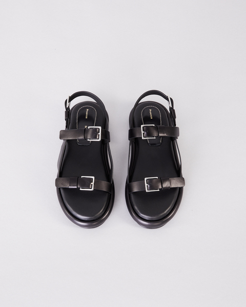 Lädersandaler Canal Lux Calf + Nappa J.L  Svart 2