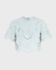 Zimmermann Blouse Awaken Embroidered Bodice Mint 0 (XS-S)