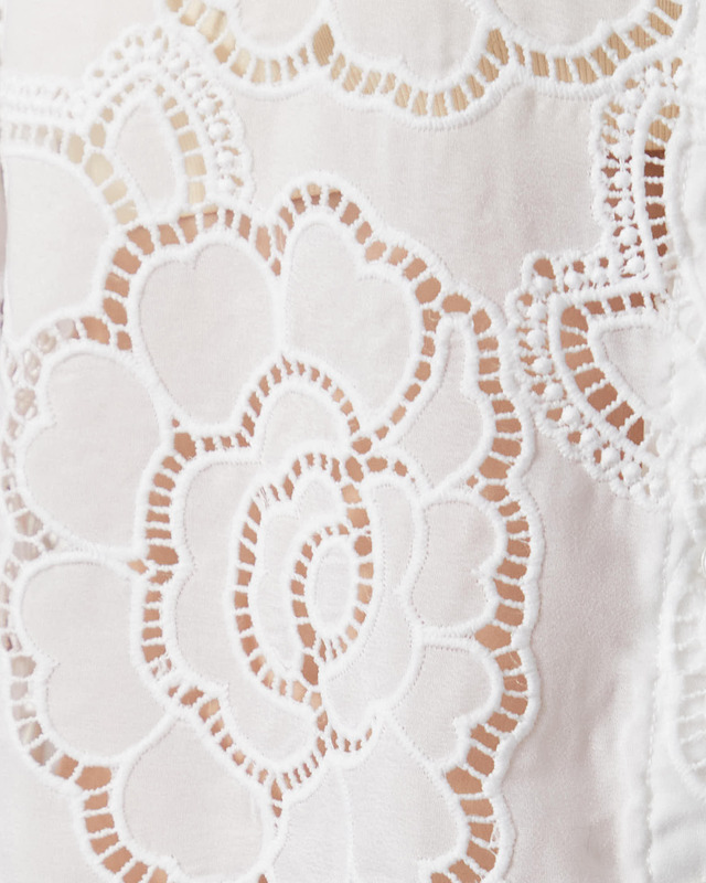 Malina Shirt Claudia Short Sleeve Lace White 40