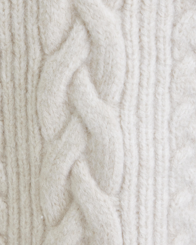 ROTATE Birger Christensen Sweater Cable Knit Logo White 36