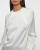 Malina Blus Evie Pleated Neckline Offwhite XL