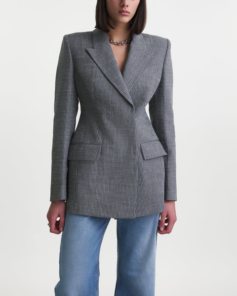 Blazer Fitted Suit Grey 1