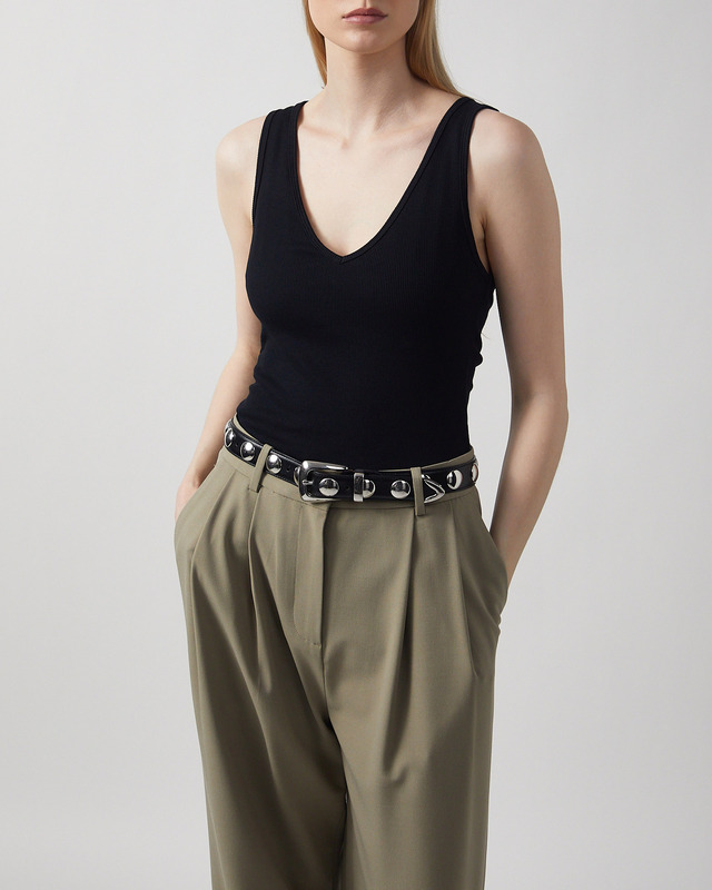 Wakakuu Icons Topp Lotus Rib Tank Svart XL