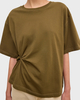 Dagmar T-skjorte Knot Dark Green XS