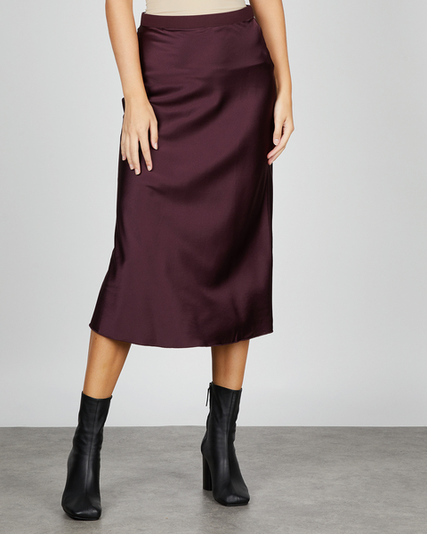 Skirt Hana Satin Burgundy  1