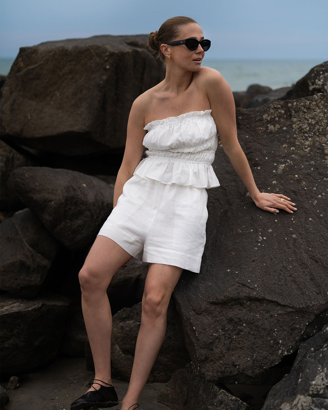 Wakakuu Icons Shorts Hamptons Linen White M