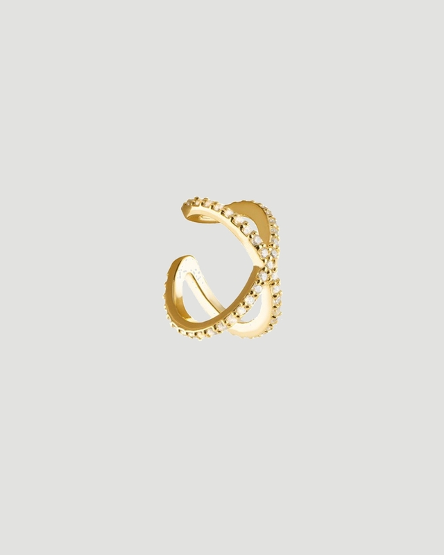 CBYC Örhänge Cross Ear cuff Guld ONESIZE