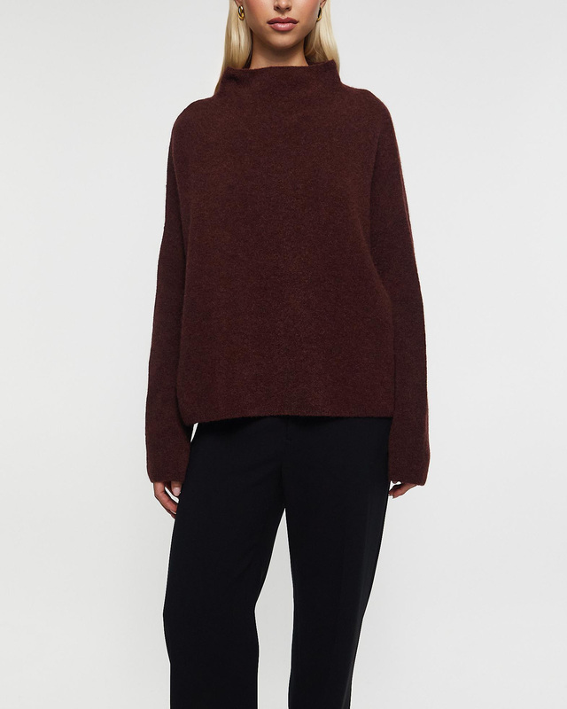 Filippa K Sweater Mika Yak Funnelneck Burgundy  M