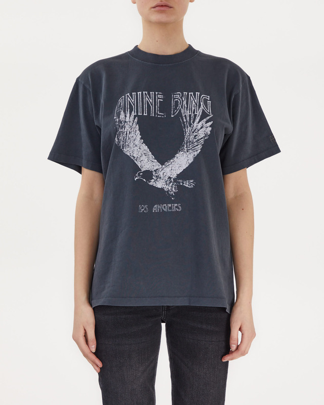 Anine Bing T-shirt Lili Tee Eagle  Svart XS