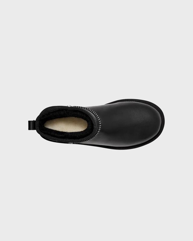 UGG Boots W Classic Ultra Mini Leather Regenerate Black US 5 (EUR 36)