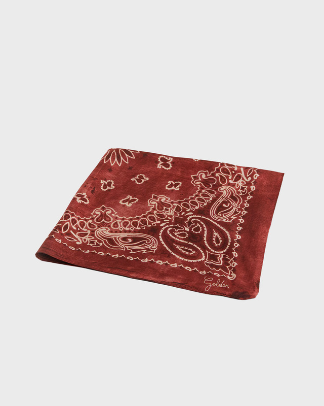 Golden Goose Deluxe Brand Sjal Foulard Paisley Print Silk Dark Red ONESIZE