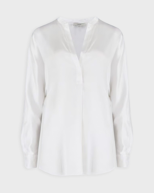 Vince Blus Band Collar  Vit L