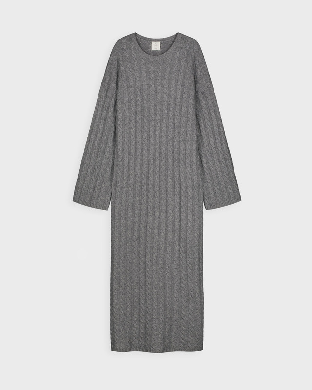 Almada Label  Dress Noma Cable Knit Grå L
