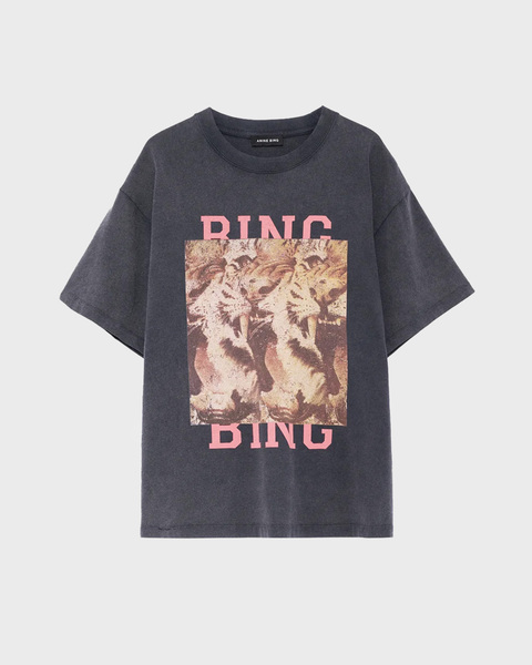 T-shirt Cade Tee Tiger Bing Tvättad svart 1
