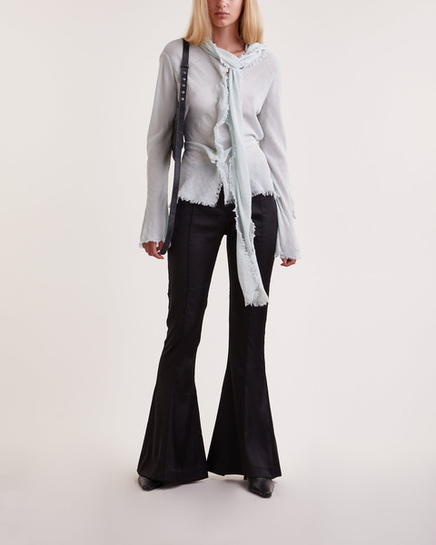 Trousers Suit Satin Flared Svart 2