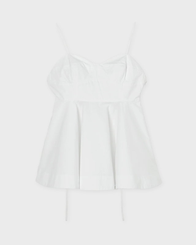 RÓHE Top Bustier Peplum White 36