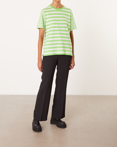 T-shirt Thin Software Striped Jersey Green 1