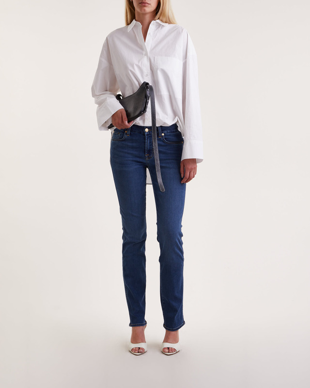 7 For All Mankind Jeans Kimmie Straight Bair Eco Mörkblå 27