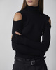 Wakakuu Icons Topp Merino Wool Sania Cut Out Svart L