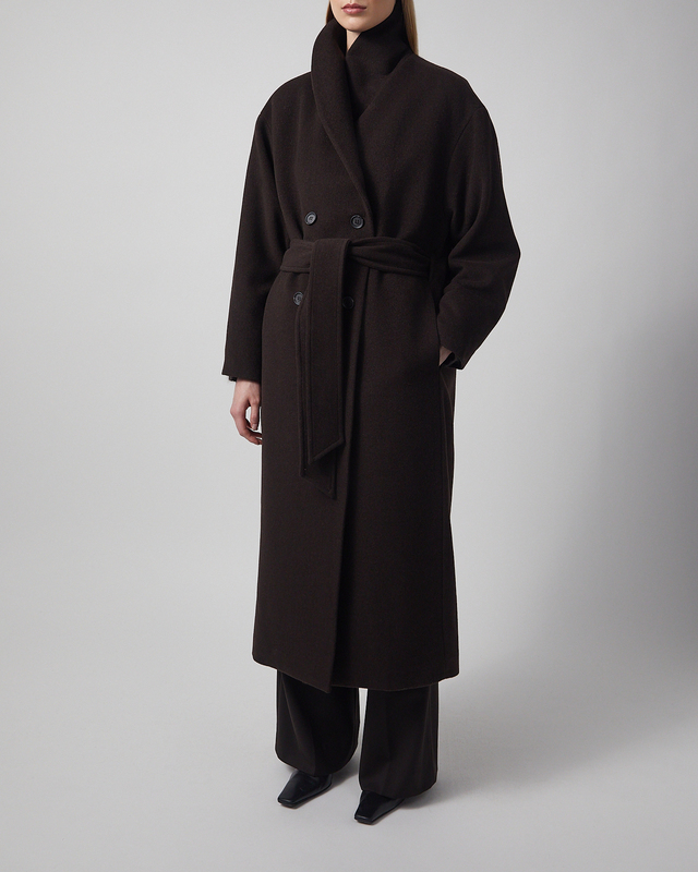 Dagmar Coat relaxed wool  Chocolate 42