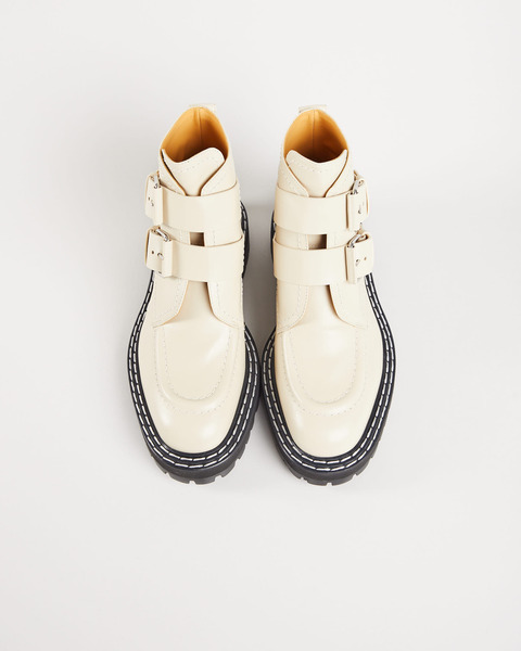 Lug Sole Buckle Boots Natural 2