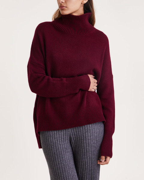 Tröja Heidi Cashmere Vinröd 1