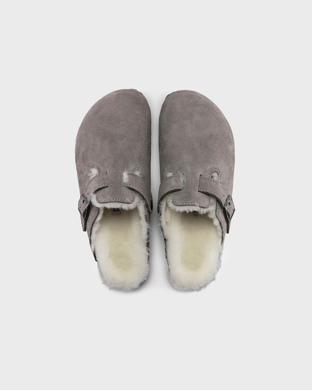 Birkenstock Slippers Boston VL Shearling Ljusgrå EUR 40