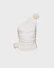 Magda Butrym Topp One Shoulder T-Shirt  Creme FR 40 (EUR 38)